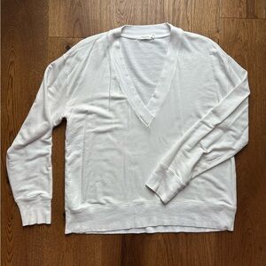 rag & bone Flora V-Neck Pullover, Ivory, Medium